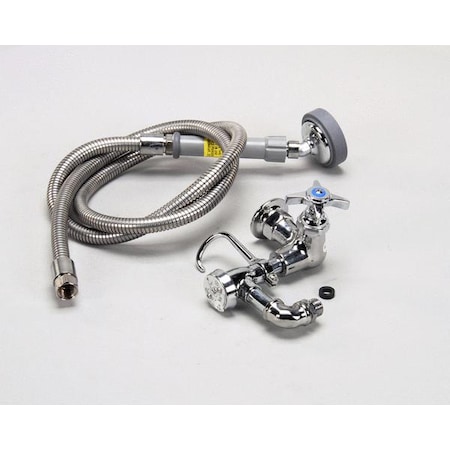 T&S Brass Spray Assembly, Single Hole Wall Mount Base W/ Vb, B-0170